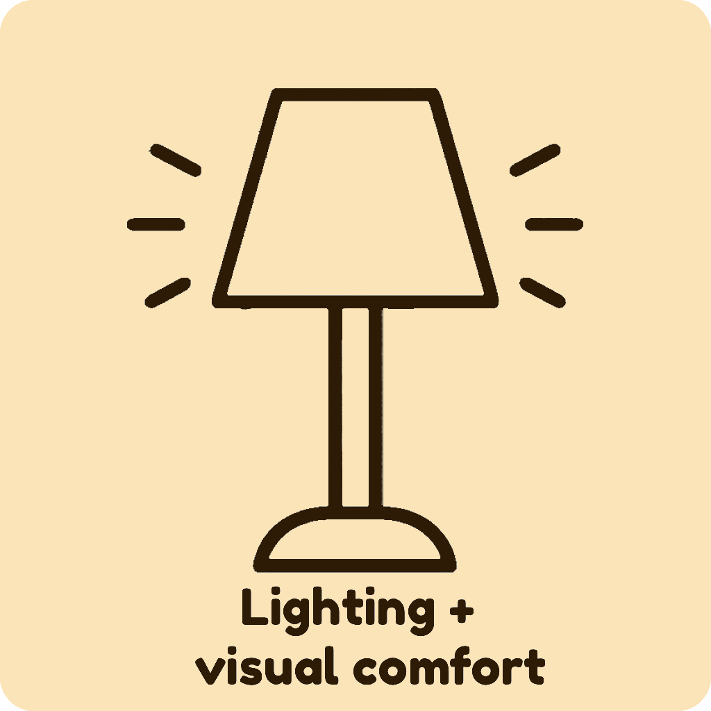 Lighting + visual comfort