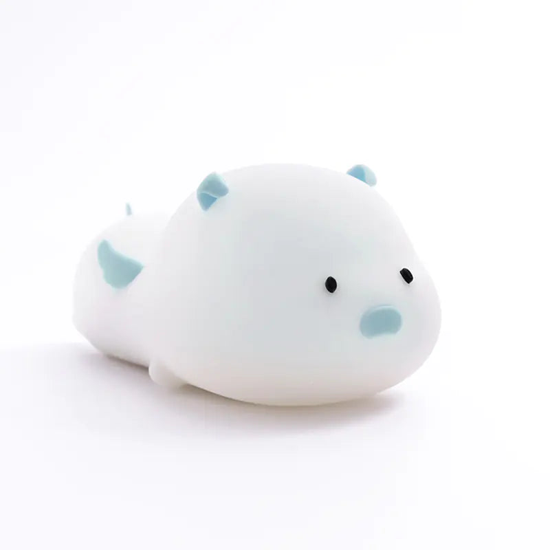 Cute Pig Silicone Night Light with Magnetic Design