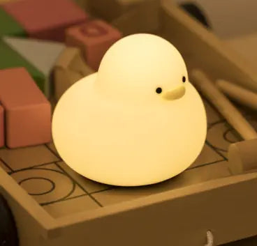 Silicone LED Night Light - Cute Cartoon Duck Design