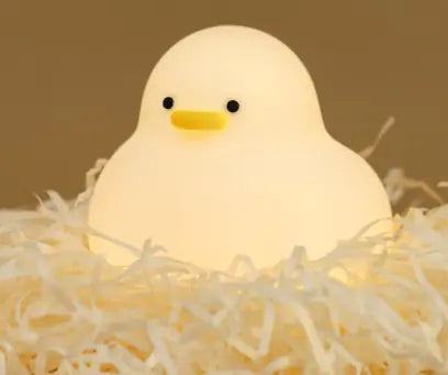 Silicone LED Night Light - Cute Cartoon Duck Design