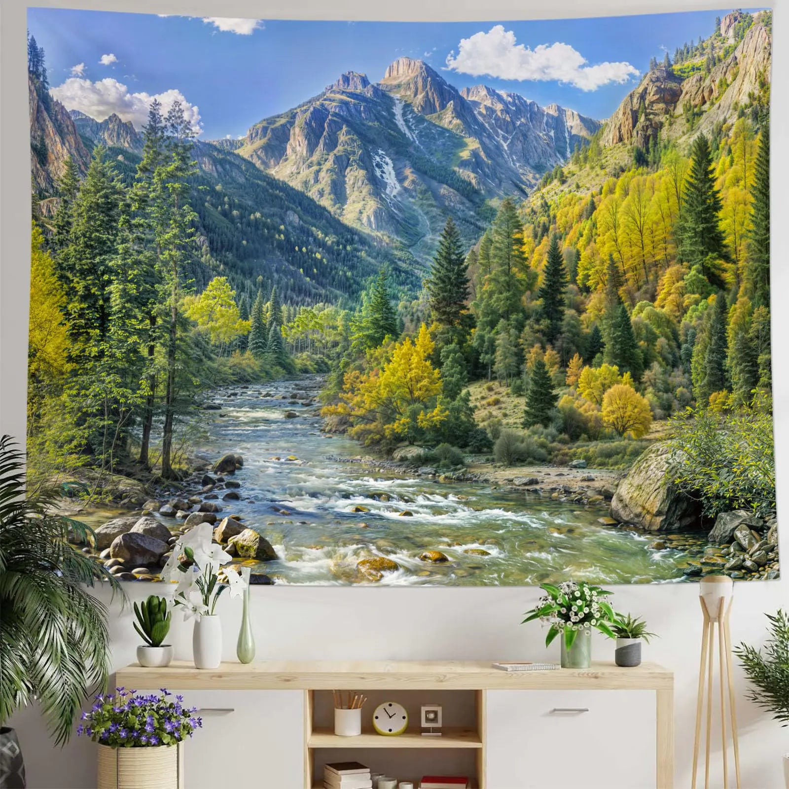 Mountain River Tapestry 🏞️