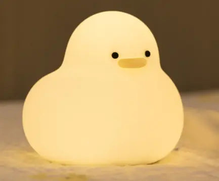Silicone LED Night Light - Cute Cartoon Duck Design