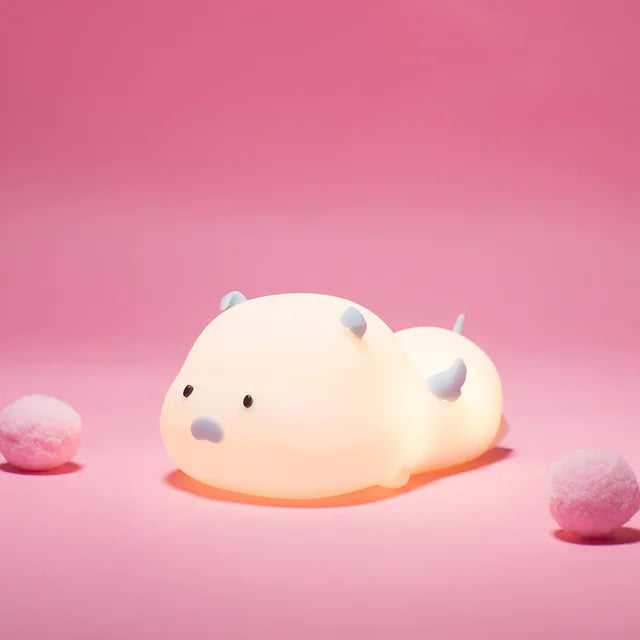 Cute Pig Silicone Night Light with Magnetic Design